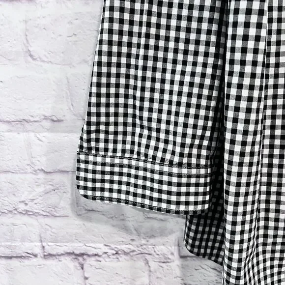 Lauren Ralph‎ Lauren Womens Plus 3X Black White Gingham Button Up Shirt Blouse - Picture 5 of 15